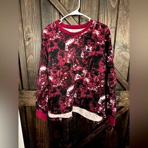 Women’s Under Armour sweatshirt size XXL, tie dye pink  Pit to pit  26"  B39